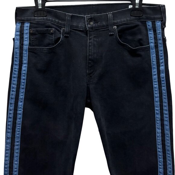 Rag & Bone Stone Black Ankle Dren Slim Boyfriend Jeans Frayed Hem Size 28 - Picture 7 of 12